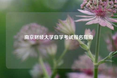 南京财经大学自学考试报名指南